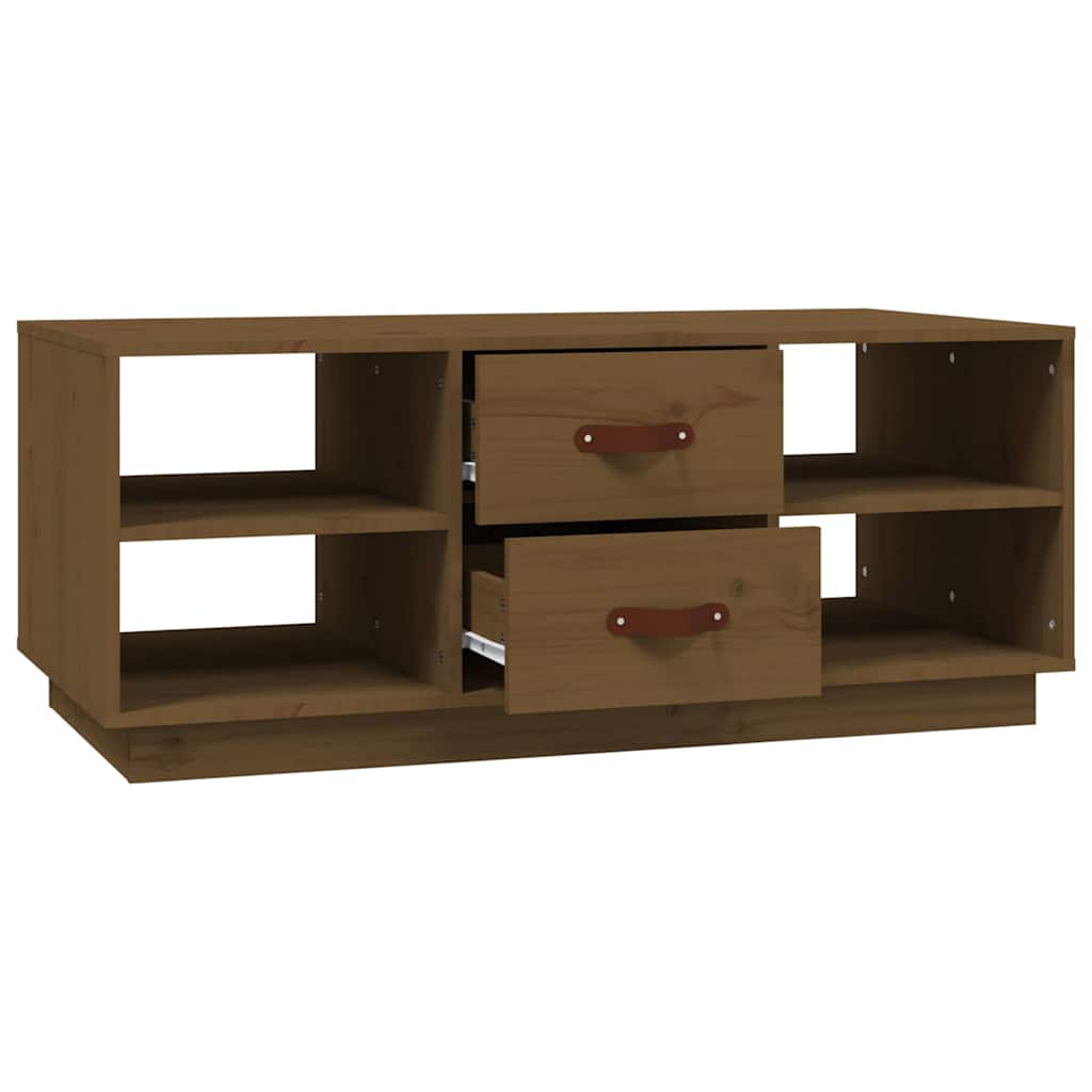 818273 vidaXL Coffee Table Honey Brown 100x50x41 cm Solid Wood Pine
