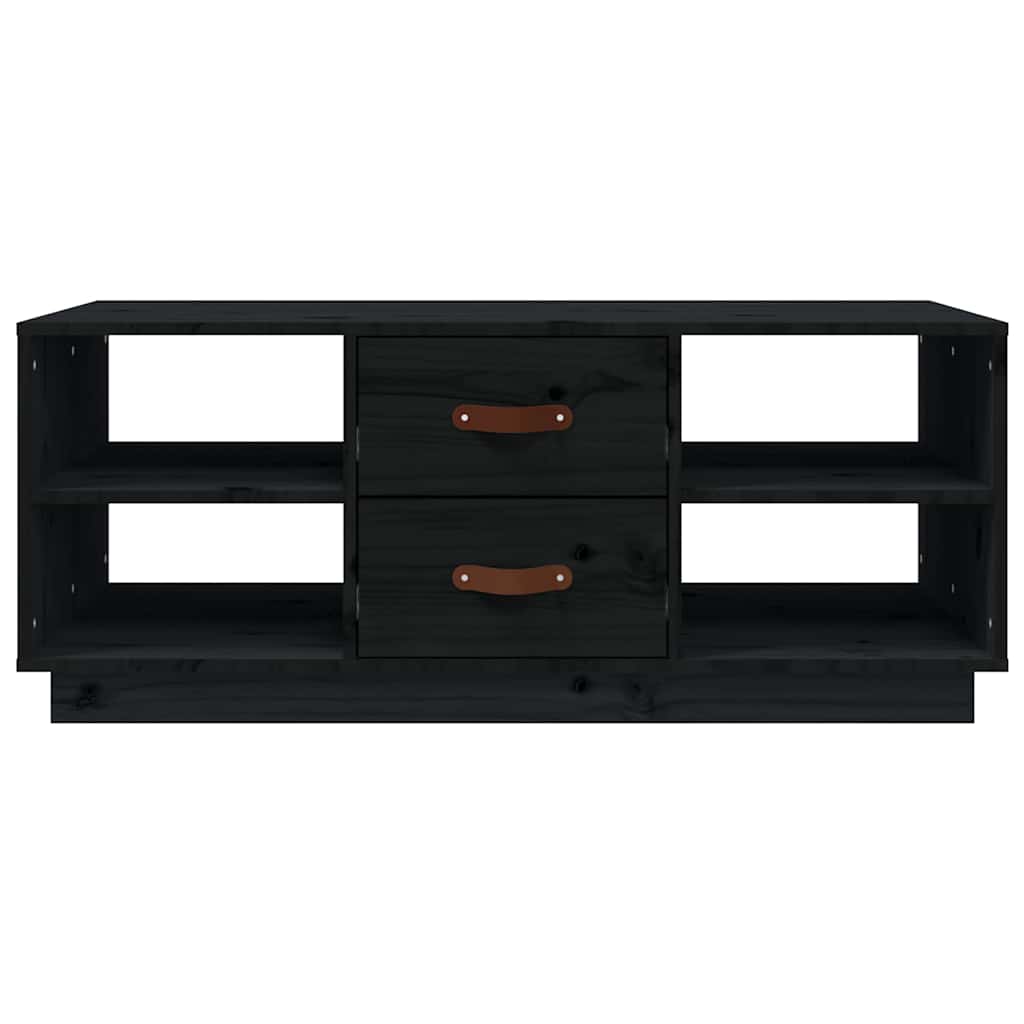 818274 vidaXL Coffee Table Black 100x50x41 cm Solid Wood Pine
