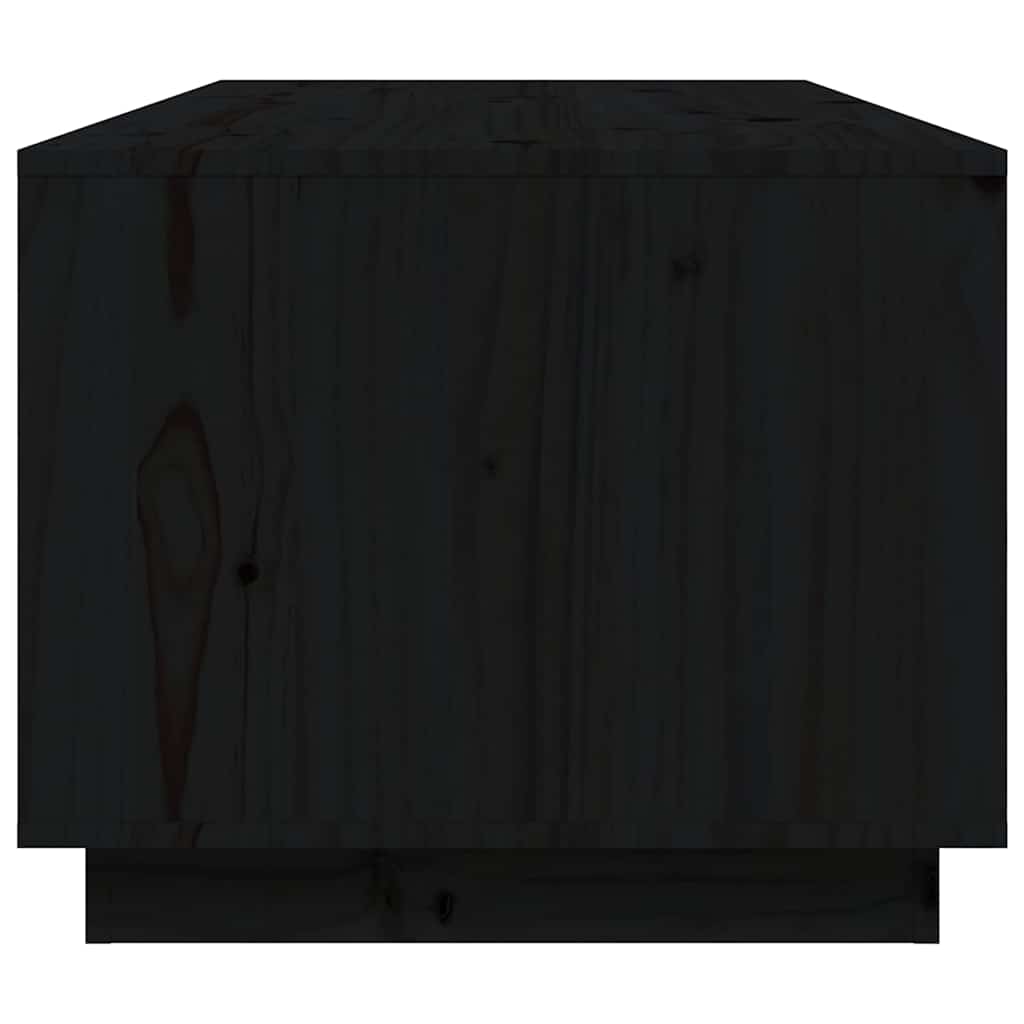 818274 vidaXL Coffee Table Black 100x50x41 cm Solid Wood Pine
