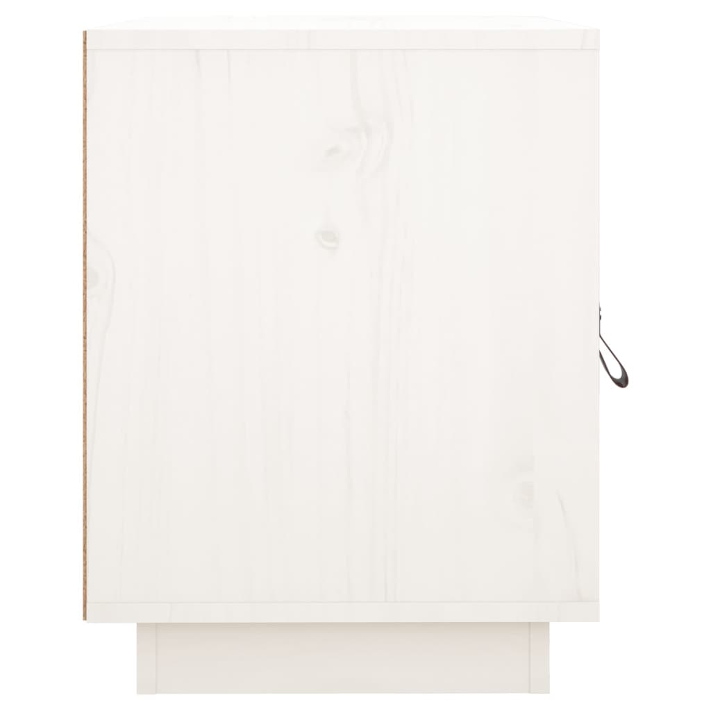 Bedside Cabinets 2 pcs White 40x34x45 cm Solid Wood Pine