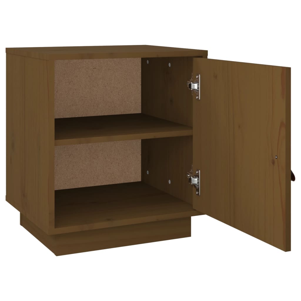 Bedside Cabinet Honey Brown 40x34x45 cm Solid Wood Pine