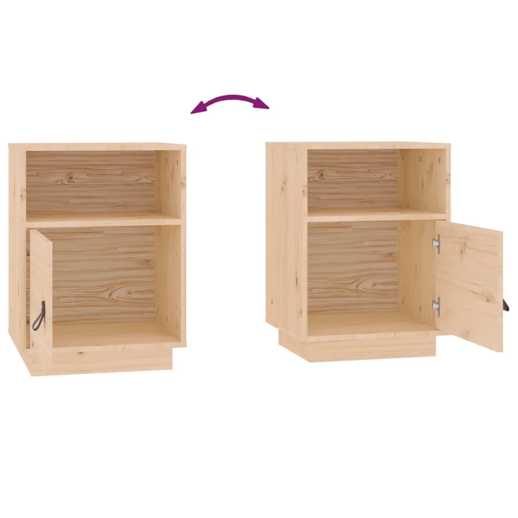 Bedside Cabinet 40x34x55 cm Solid Wood Pine