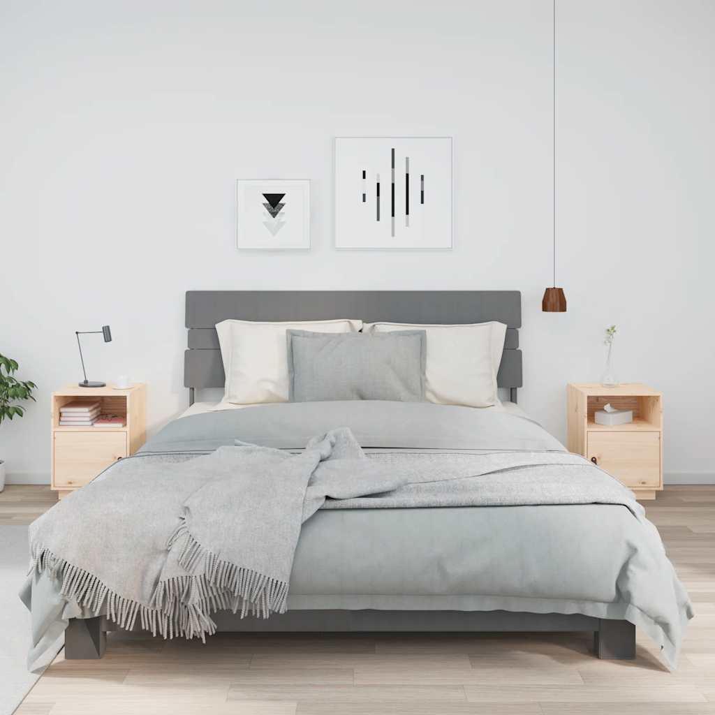 Bedside Cabinets 2 pcs 40x34x55 cm Solid Wood Pine