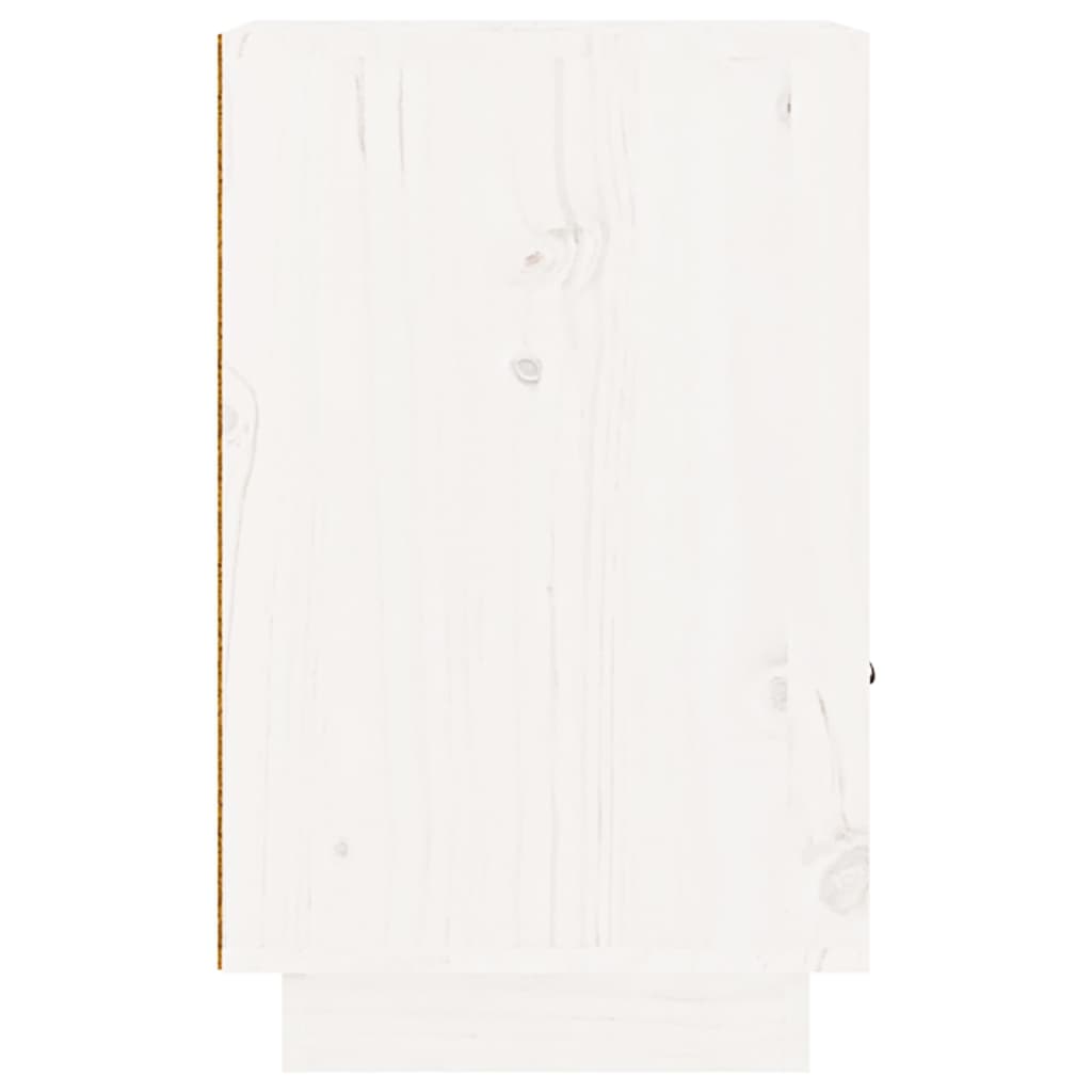 Bedside Cabinets 2 pcs White 40x34x55 cm Solid Wood Pine