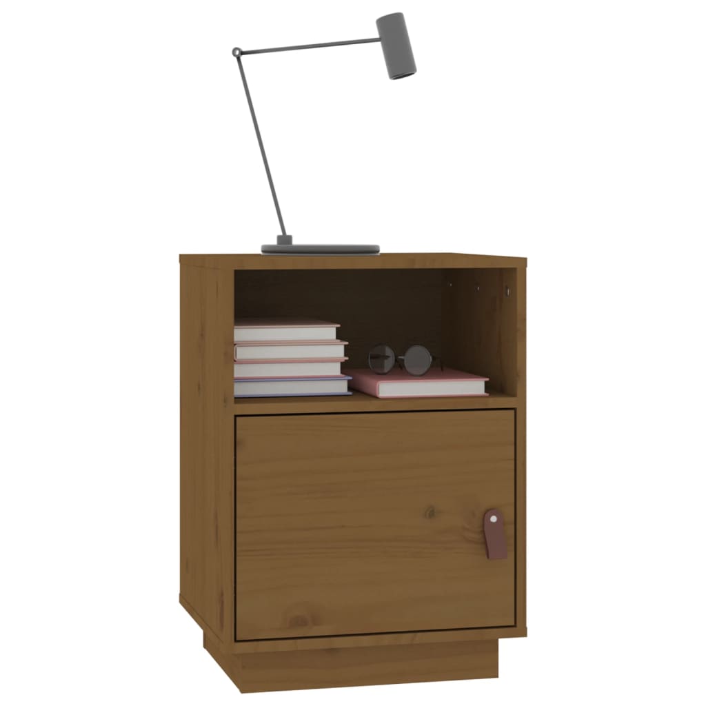 Bedside Cabinets 2 pcs Honey Brown 40x34x55 cm Solid Wood Pine
