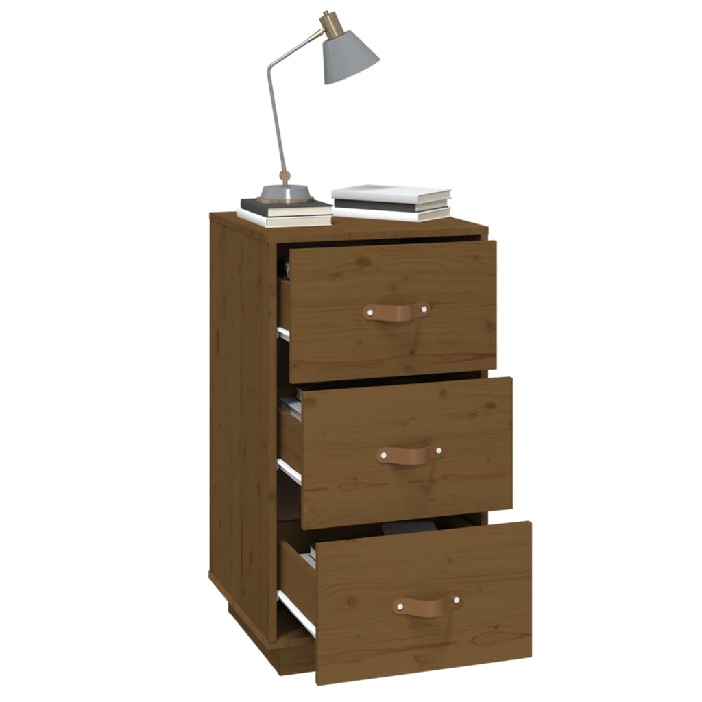 Bedside Cabinet Honey Brown 40x40x75 cm Solid Wood Pine