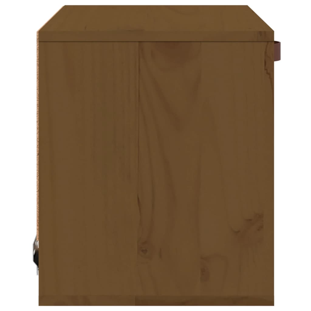 Wall Cabinet Honey Brown 40x30x35 cm Solid Wood Pine