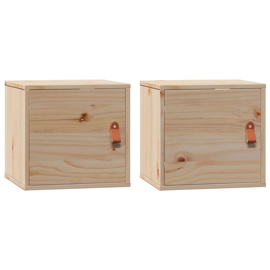 vidaXL Wall Cabinets 2 pcs 31.5x30x30 cm Solid Wood Pine