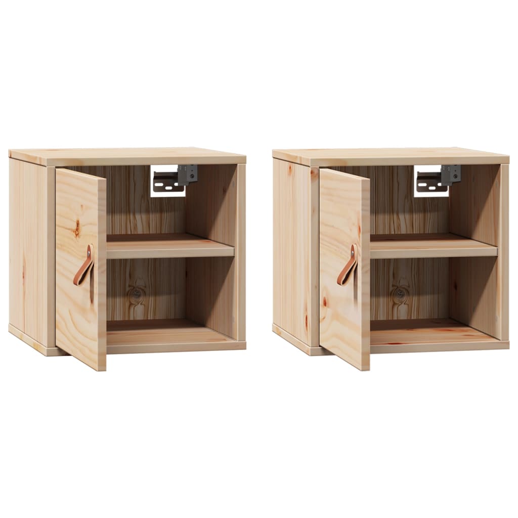 vidaXL Wall Cabinets 2 pcs 31.5x30x30 cm Solid Wood Pine