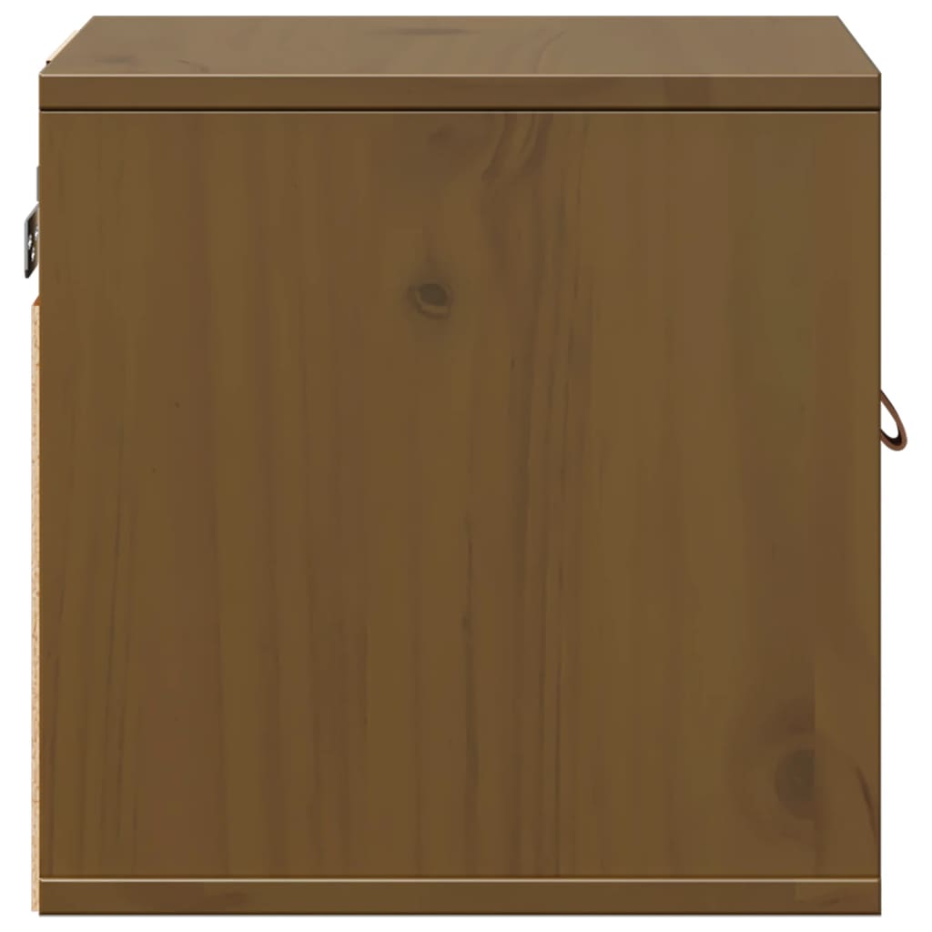 Wall Cabinet Honey Brown 31.5x30x30 cm Solid Wood Pine