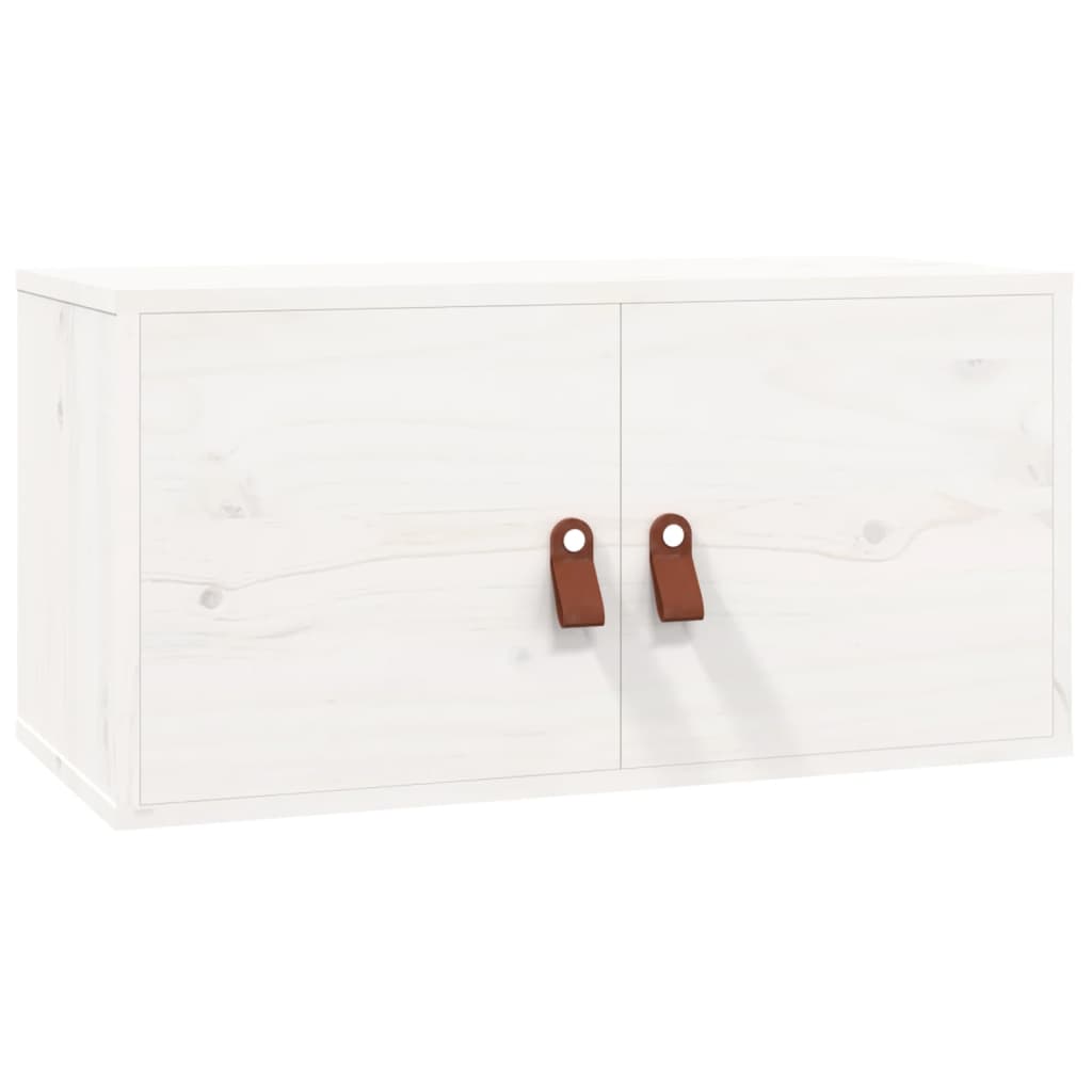 Wall Cabinet White 60x30x30 cm Solid Wood Pine
