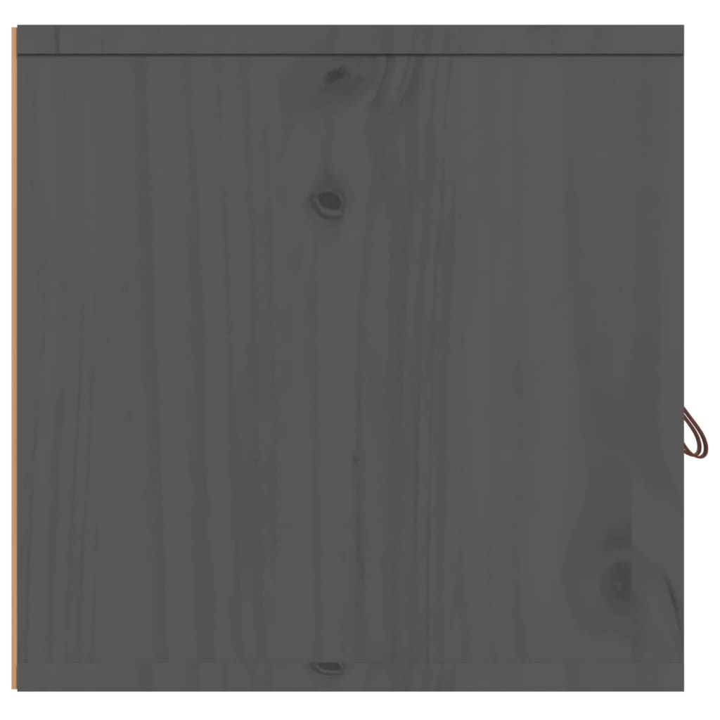 Wall Cabinets 2 pcs Grey 80x30x30 cm Solid Wood Pine