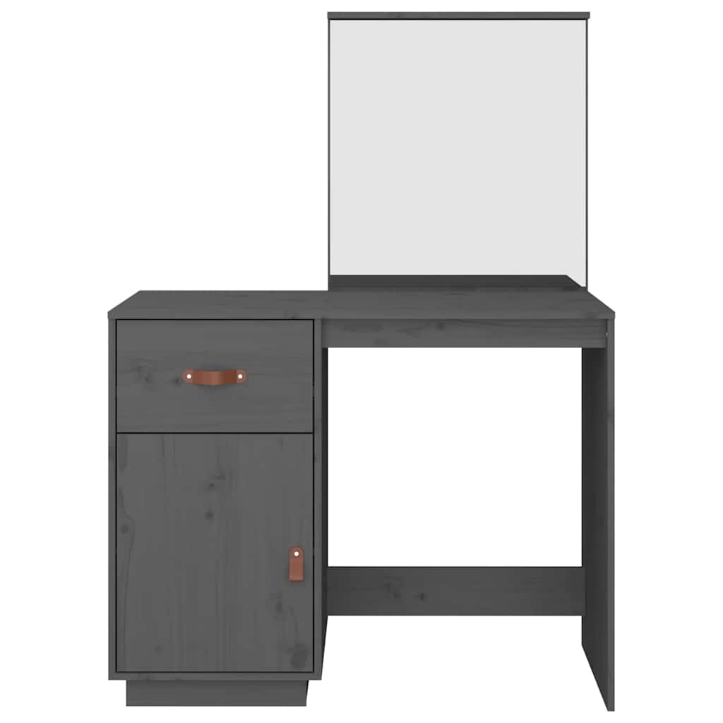 Dressing Table Grey 95x50x134 cm Solid Wood Pine