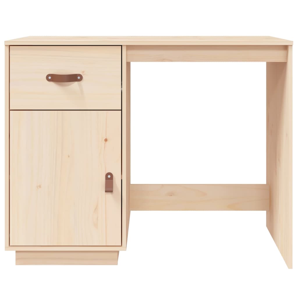 vidaXL Desk 95x50x75 cm Solid Wood Pine