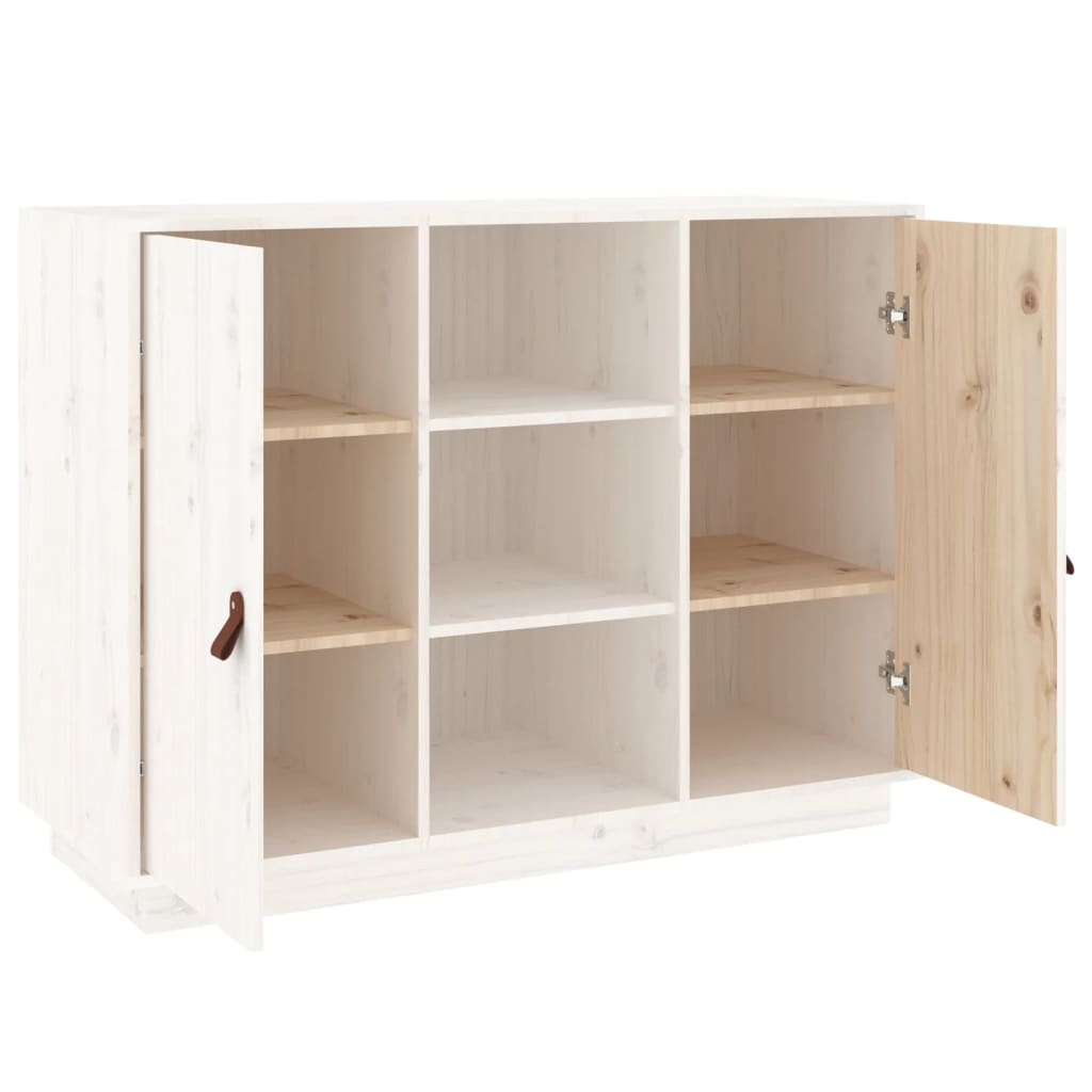 Sideboard White 100x40x75 cm Solid Wood Pine