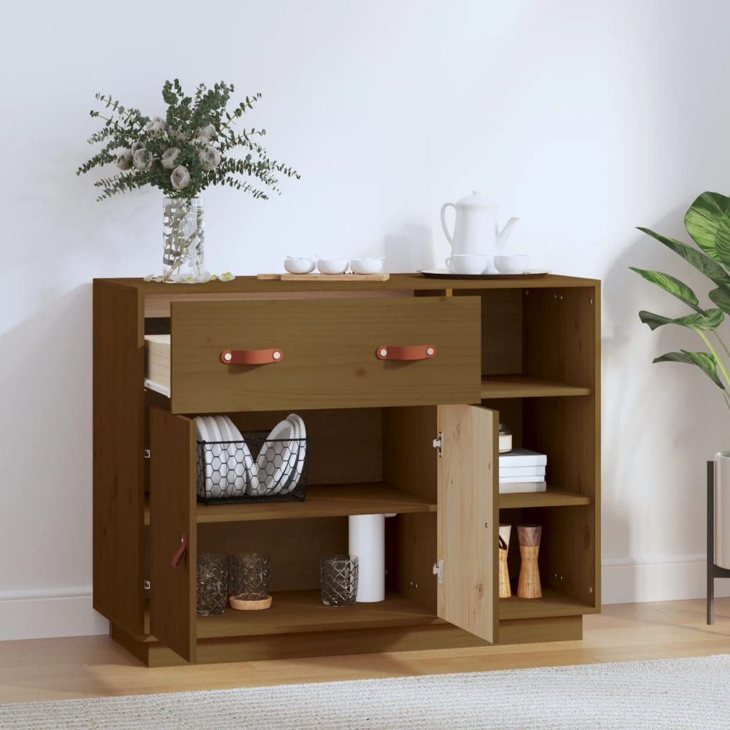 Sideboard Honey Brown 98,5x40x75 cm Solid Wood Pine