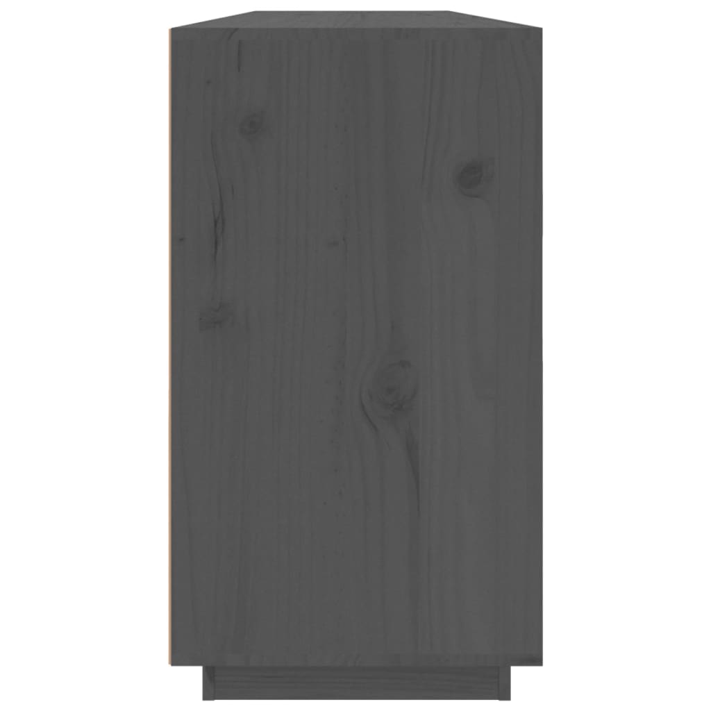 Sideboard Grey 100x40x75 cm Solid Wood Pine