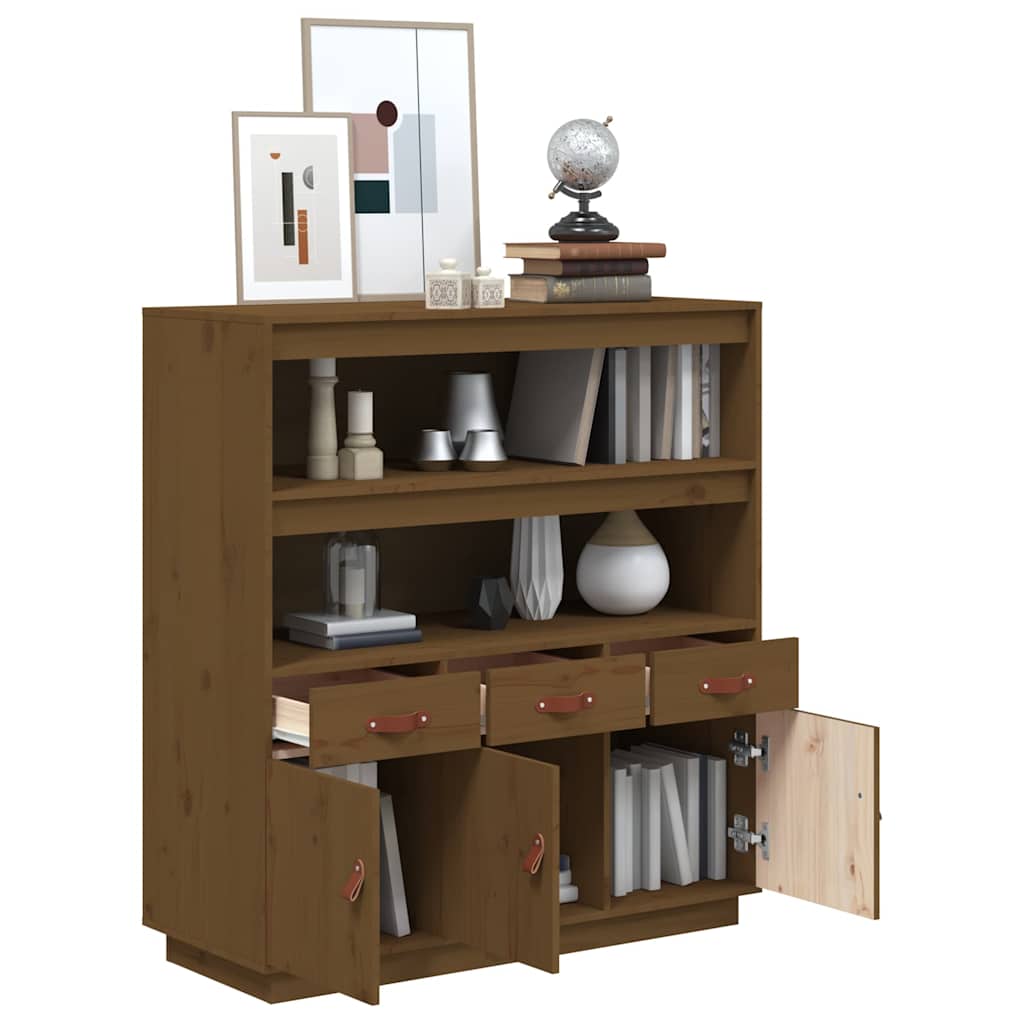 Highboard Honey Brown 100x40x108,5 cm Solid Wood Pine