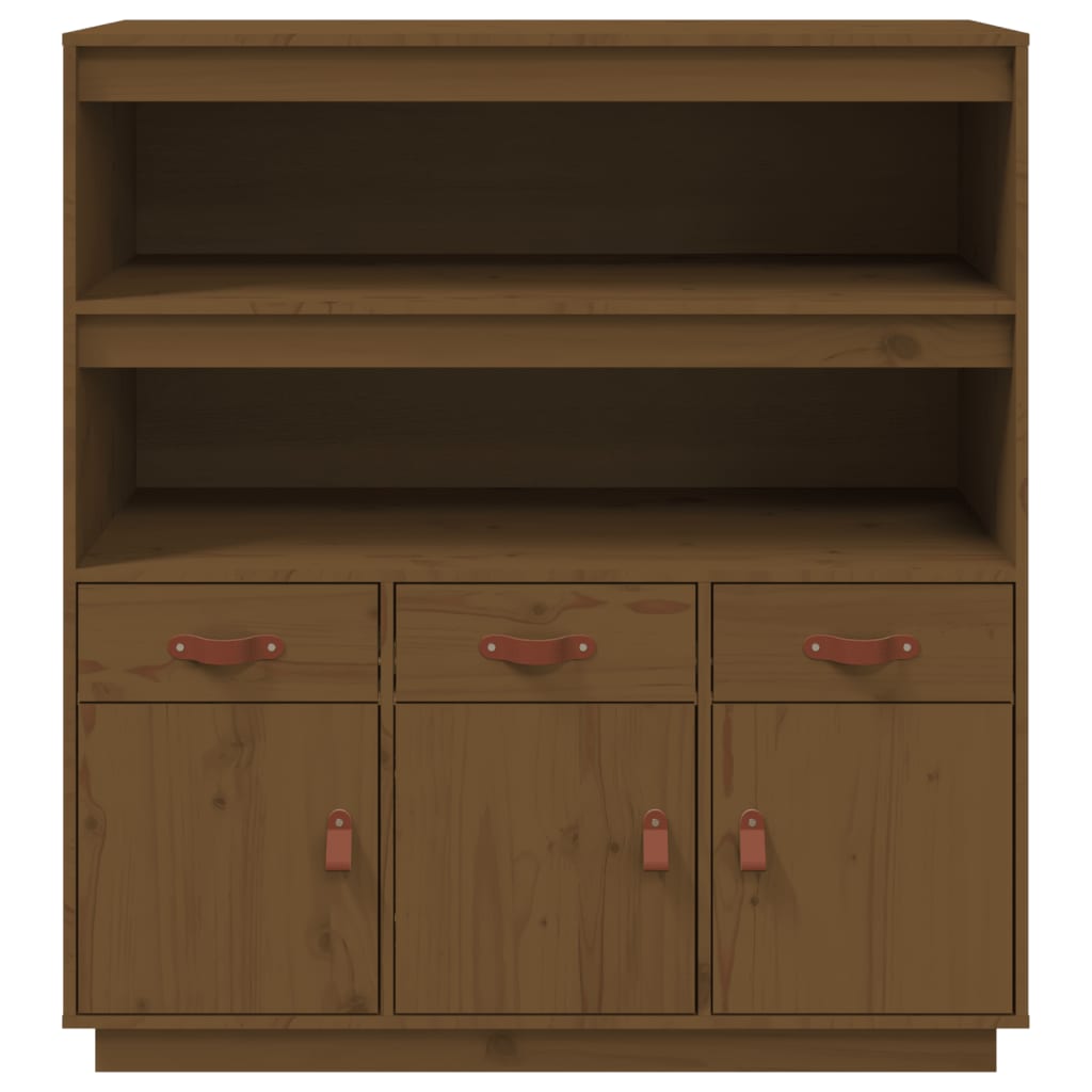 vidaXL Highboard Honey Brown 100x40x108.5 cm Solid Wood Pine