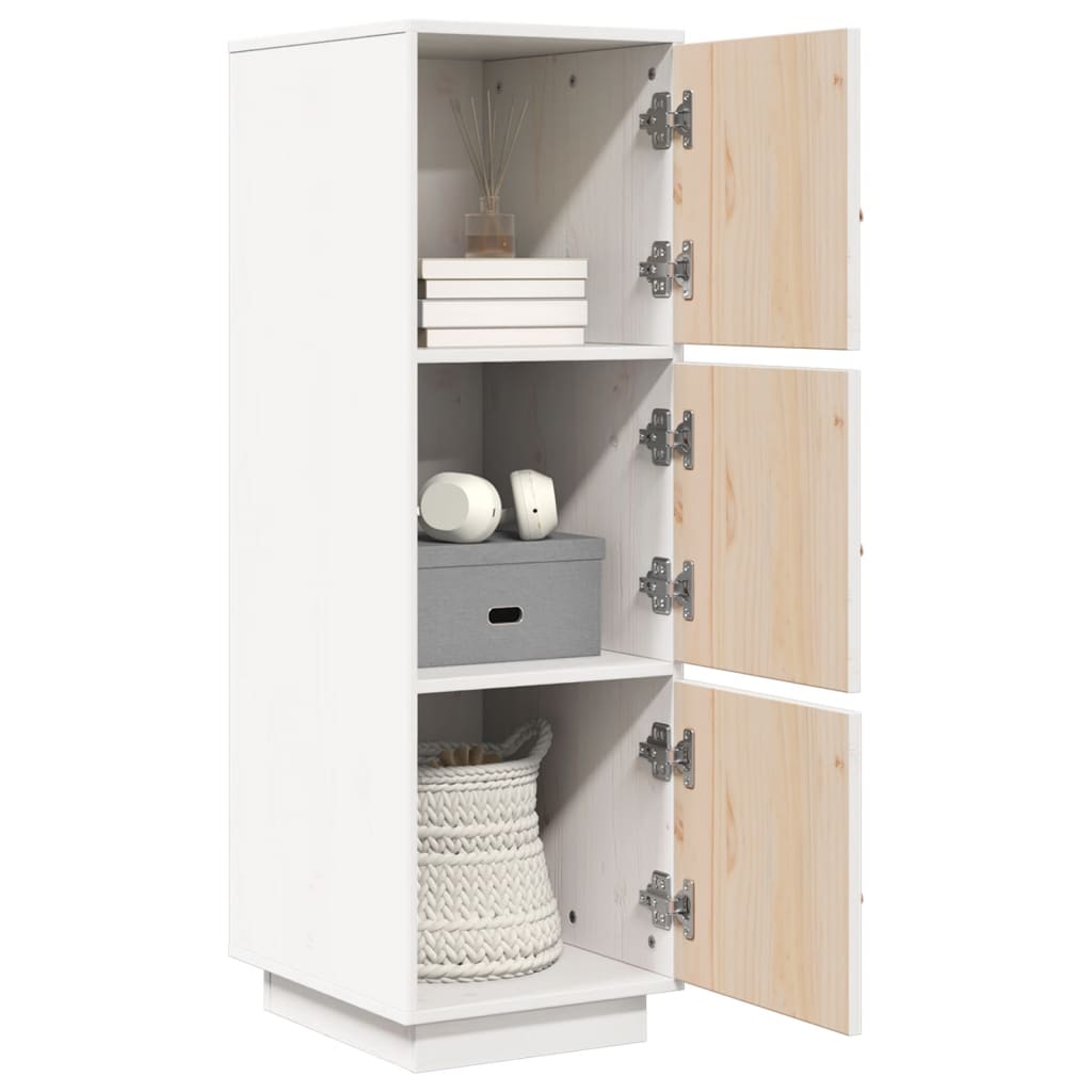 Highboard White 34x40x108.5 cm Solid Wood Pine