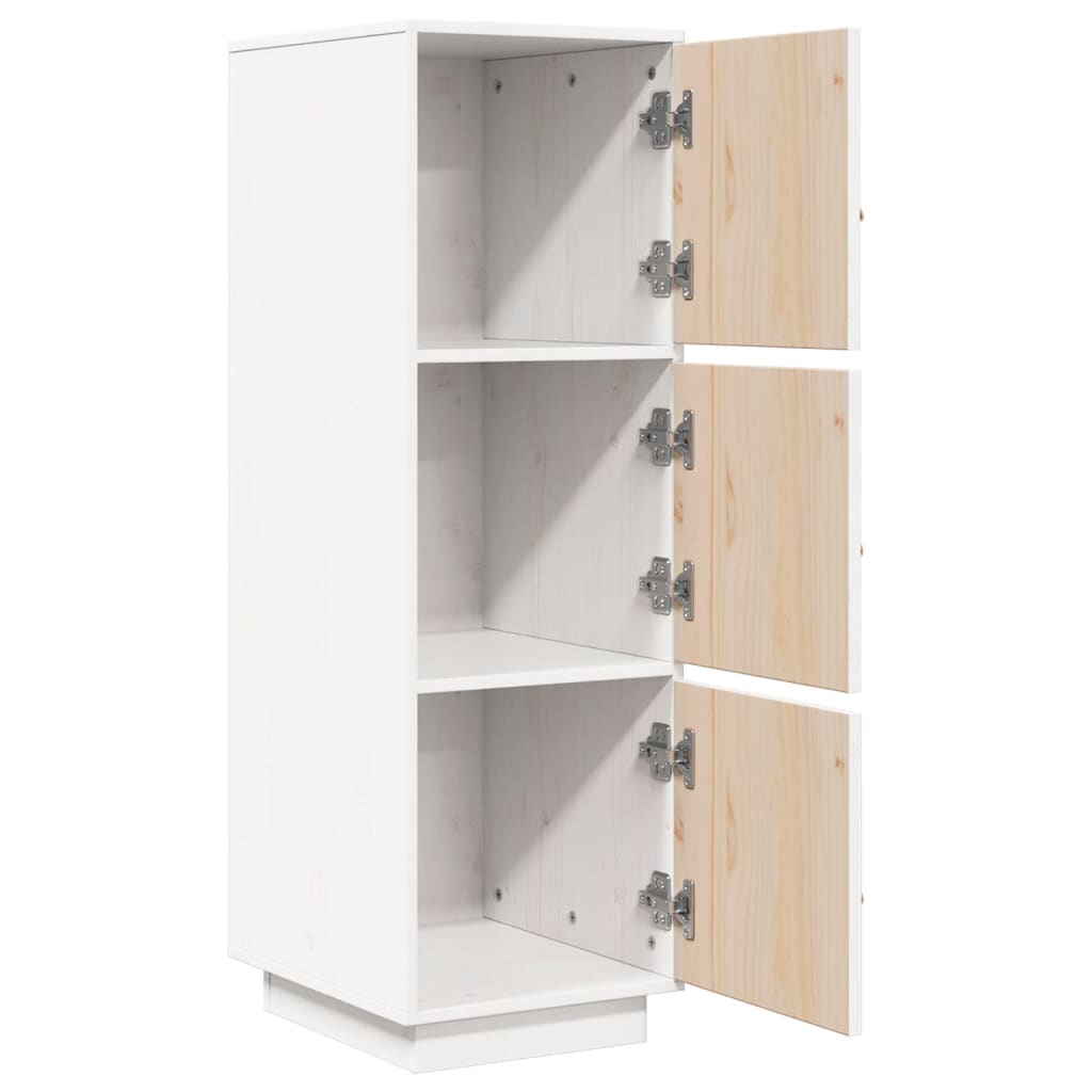 Highboard White 34x40x108.5 cm Solid Wood Pine
