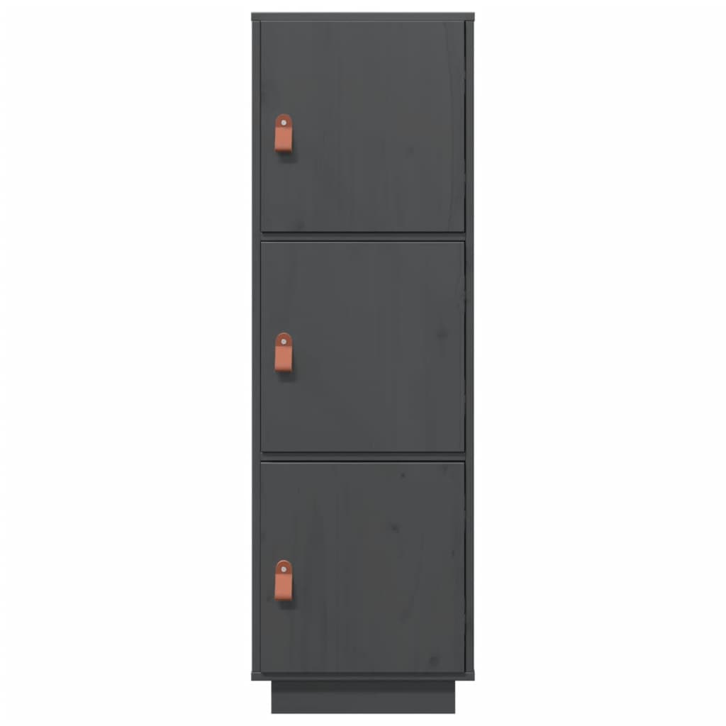Highboard Grey 34x40x108.5 cm Solid Wood Pine