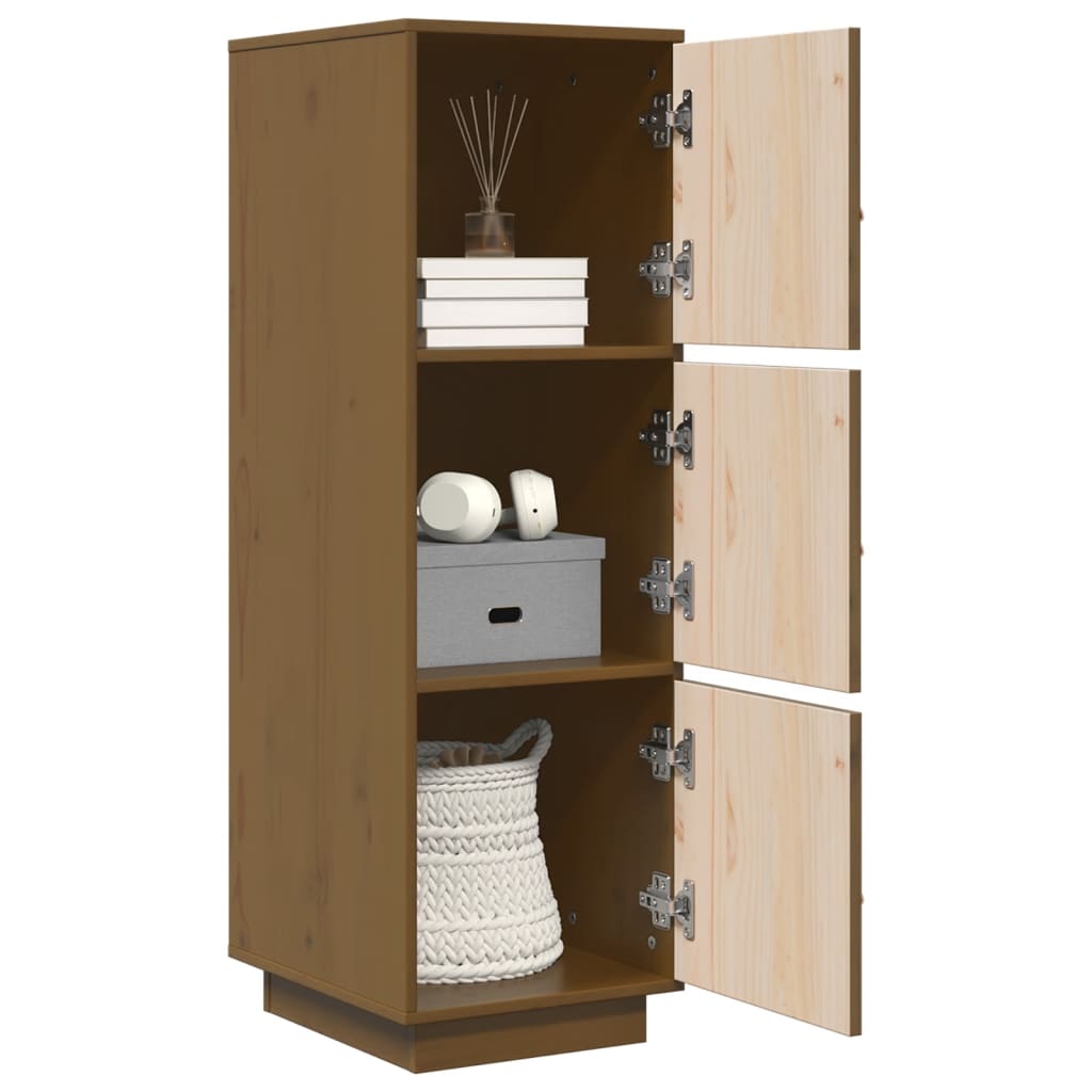 Highboard Honey Brown 34x40x108,5 cm massief grenenhout