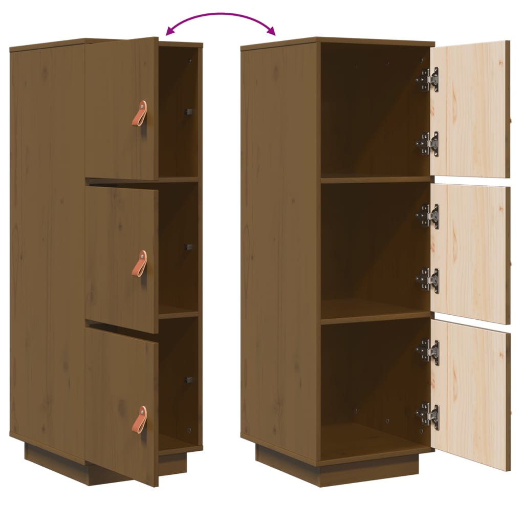 Highboard Honey Brown 34x40x108,5 cm massief grenenhout