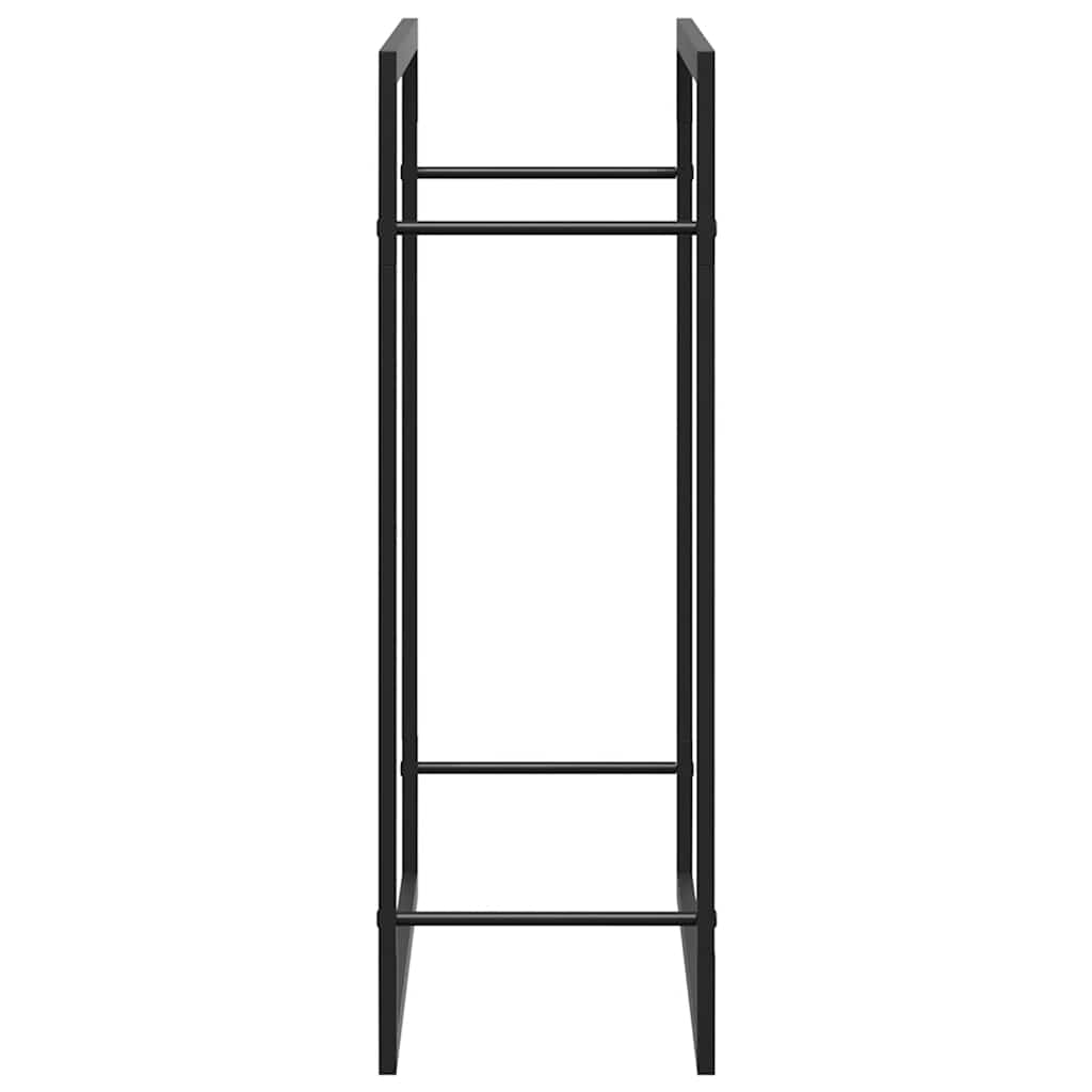 Firewood Rack Matt Black 80x28x86 cm Steel