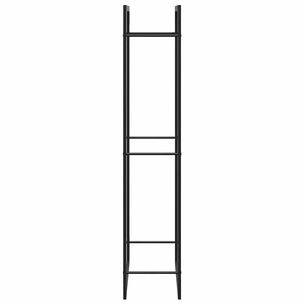 Firewood Rack Matt Black 80x28x154 cm Steel