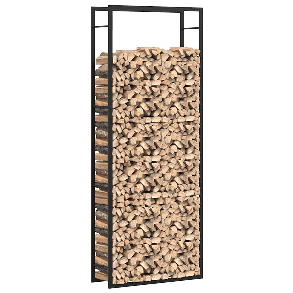 Firewood Rack Matt Black 80x28x222 cm Steel