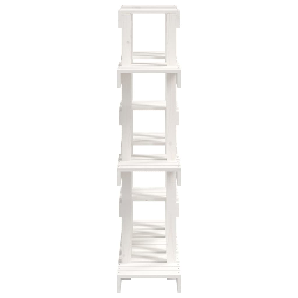 Plant Stand White 104.5x25x109.5 cm Solid Wood Pine