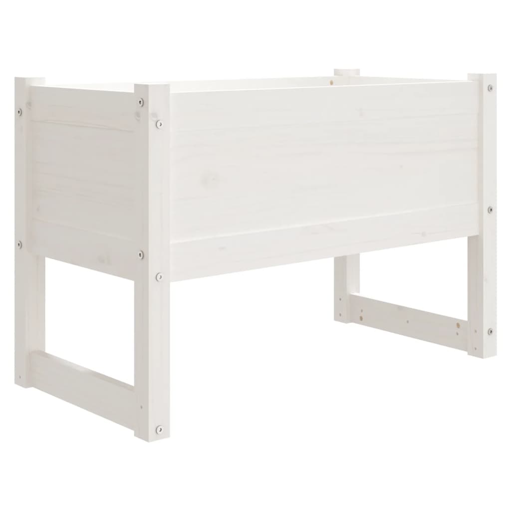 vidaXL Planter White 78x40x52 cm Solid Wood Pine