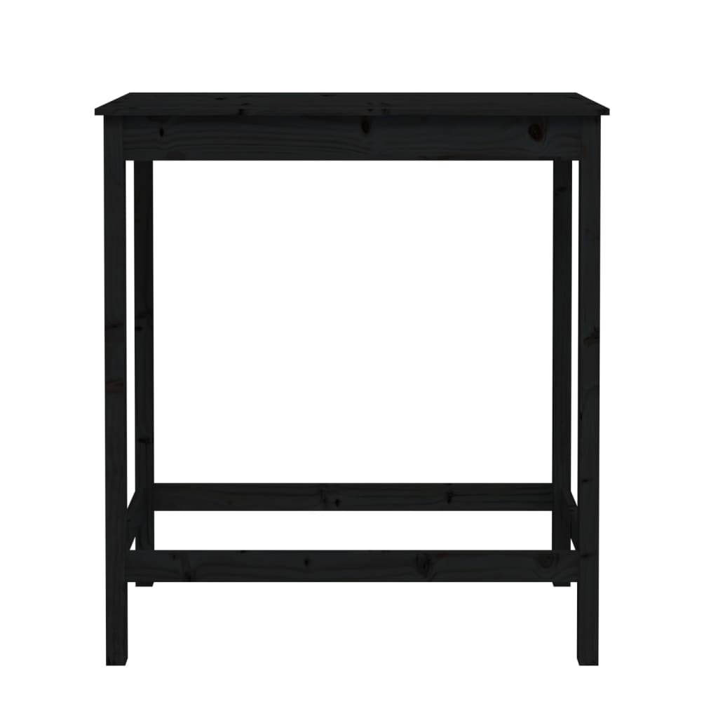 vidaXL Bar Table Black 100x50x110 cm Solid Wood Pine