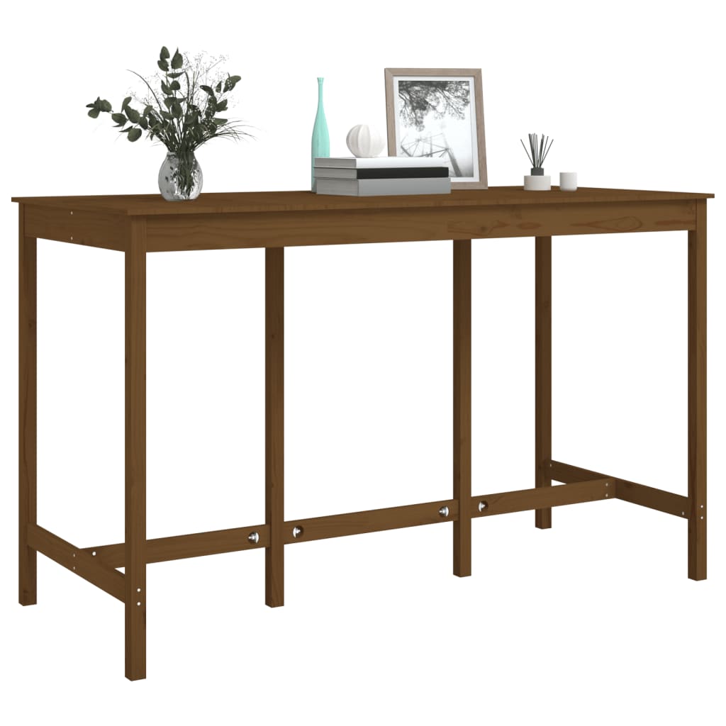 vidaXL Bar Table Honey Brown 180x80x110 cm Solid Wood Pine