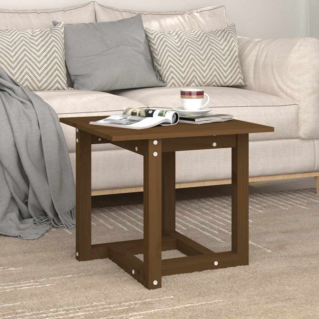 Coffee Table Honey Brown 50x50x45 cm Solid Wood Pine