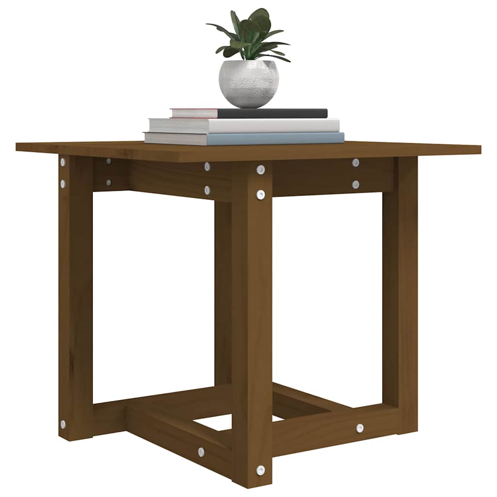 Coffee Table Honey Brown 50x50x45 cm Solid Wood Pine