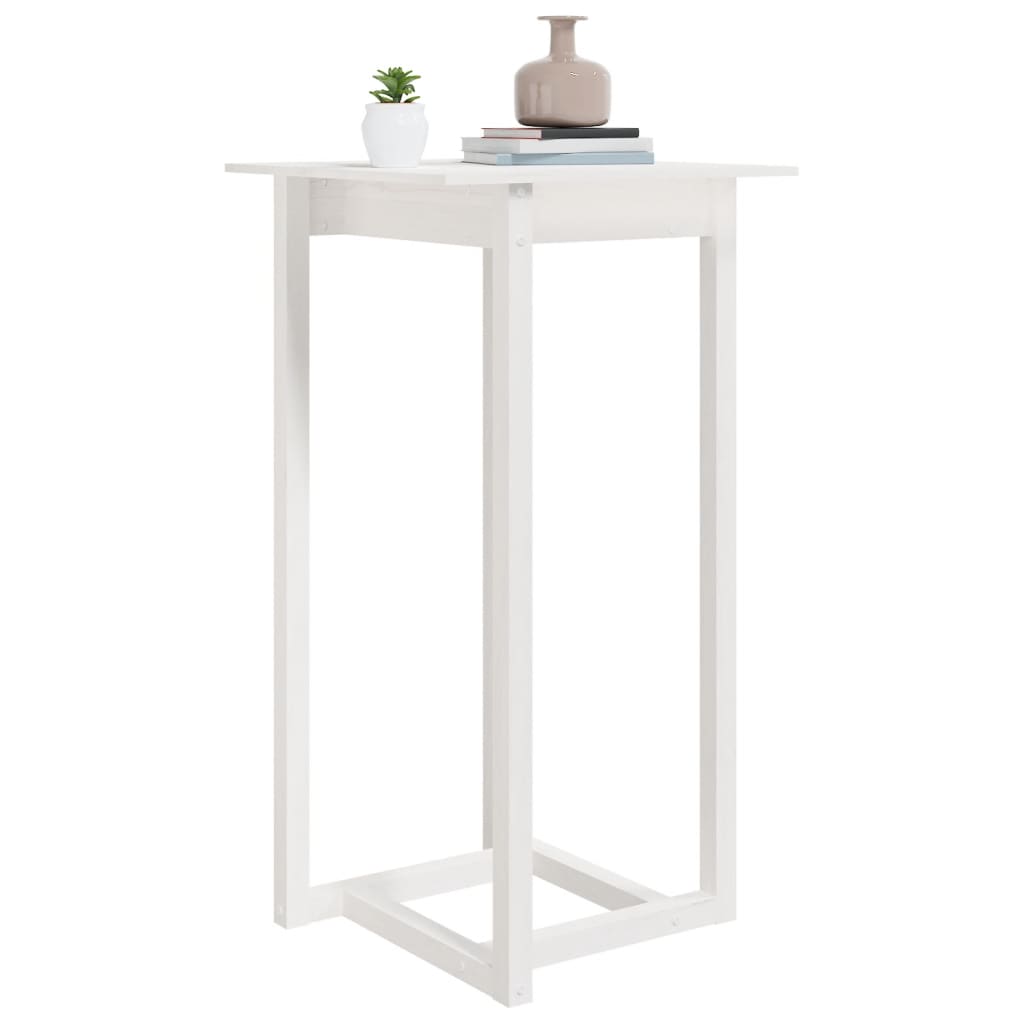 vidaXL Bar Table White 60x60x110 cm Solid Wood Pine