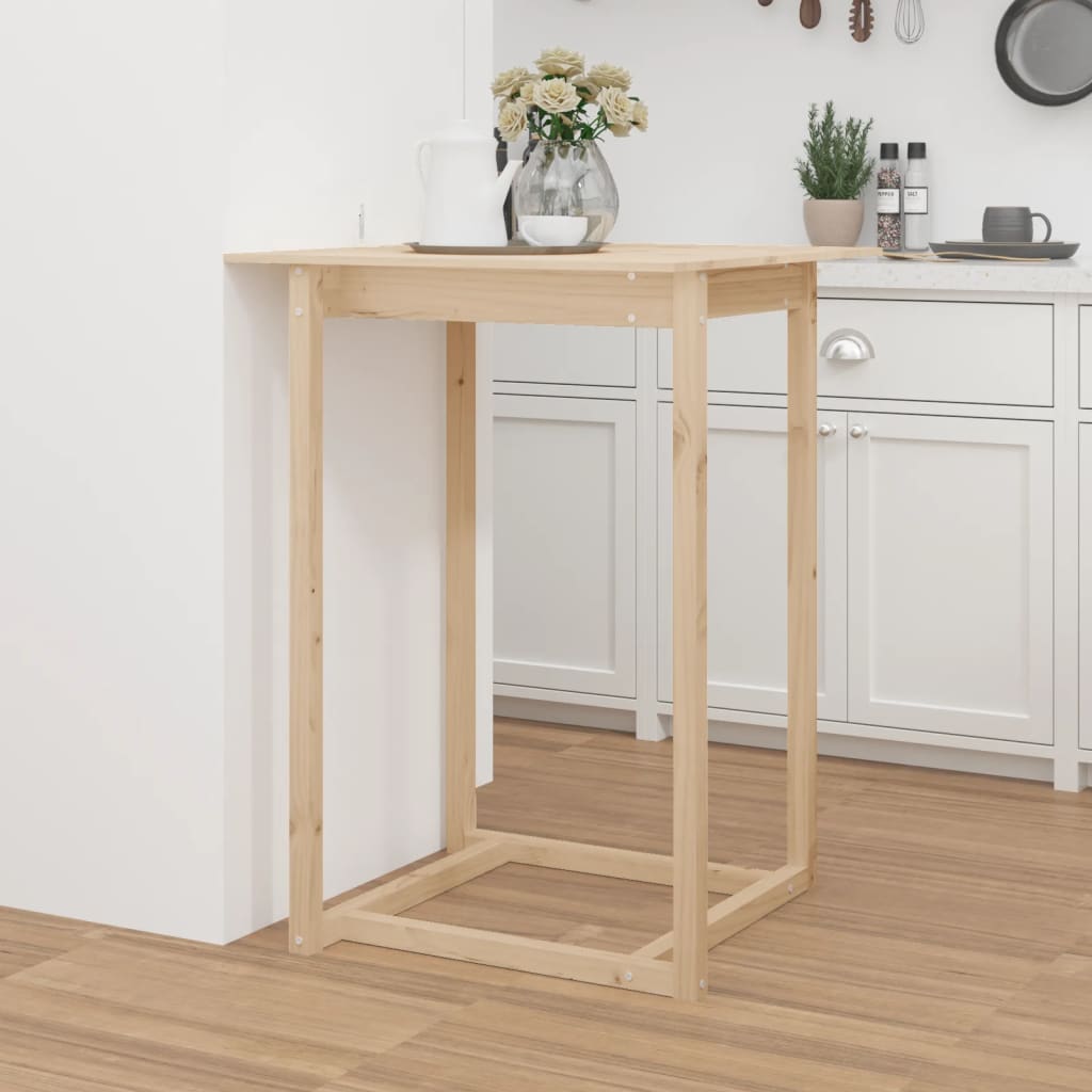 vidaXL Bar Table 80x80x110 cm Solid Wood Pine