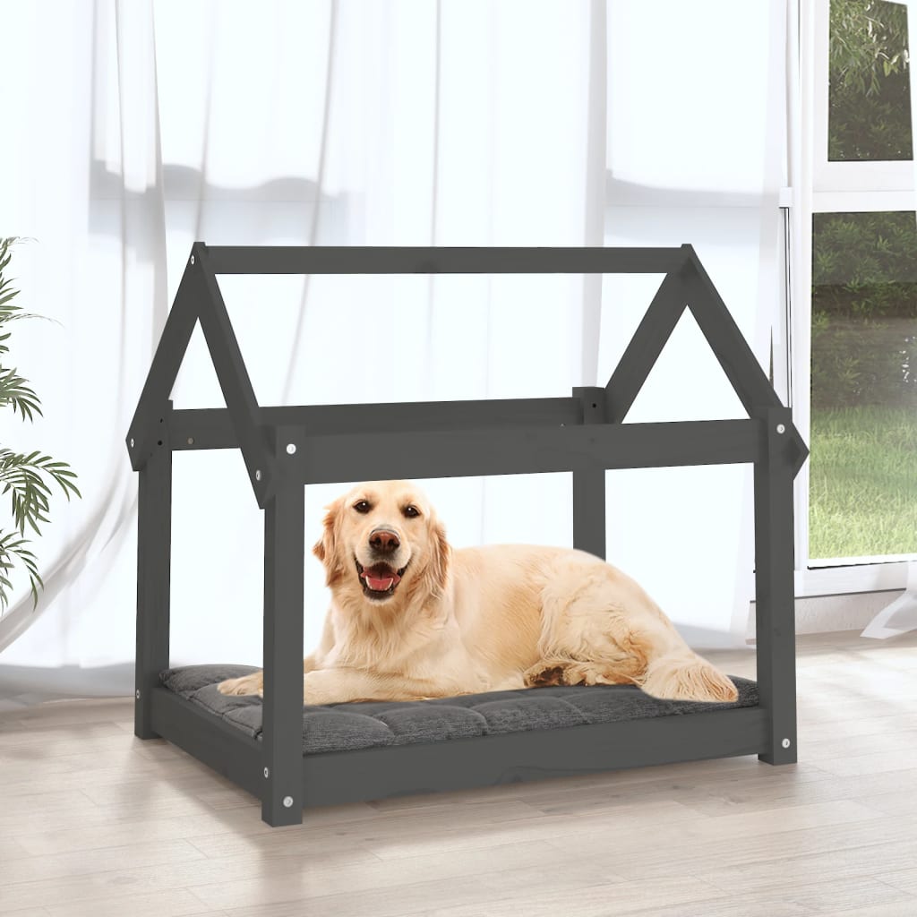 Dog Bed | Grey | Solid pine wood | Medium | Durable | Dog Bed