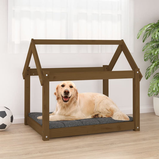 Dog Bed Honey Brown 81x60x70 cm Solid Wood Pine