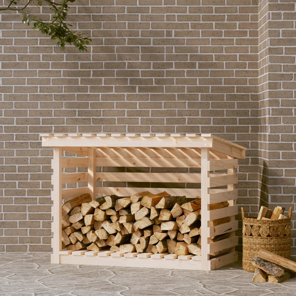 vidaXL Firewood Rack 108x73x79 cm Solid Wood Pine