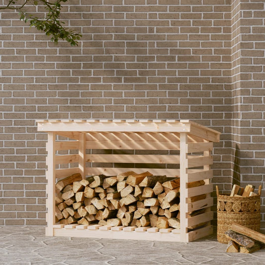 vidaXL Firewood Rack 108x73x79 cm Solid Wood Pine