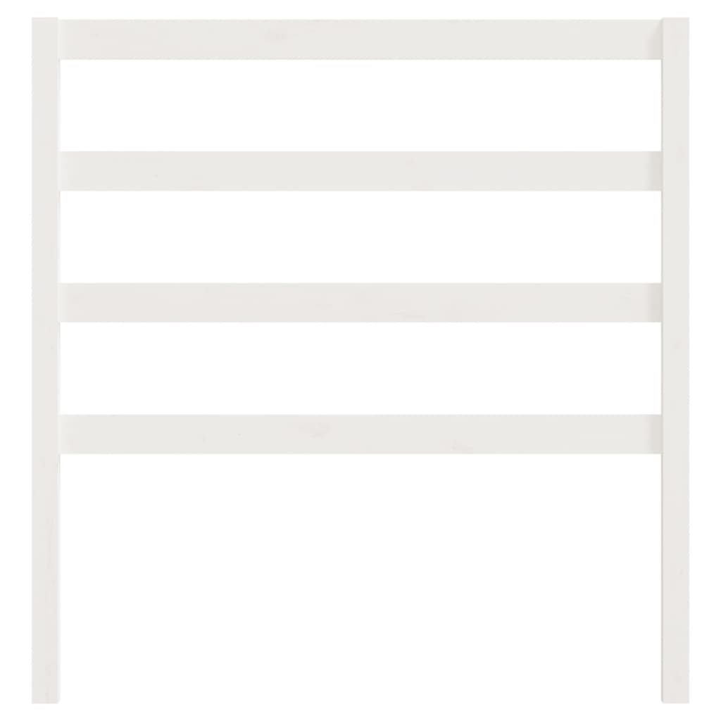 Bed Headboard White 95x4x100 cm Solid Wood Pine