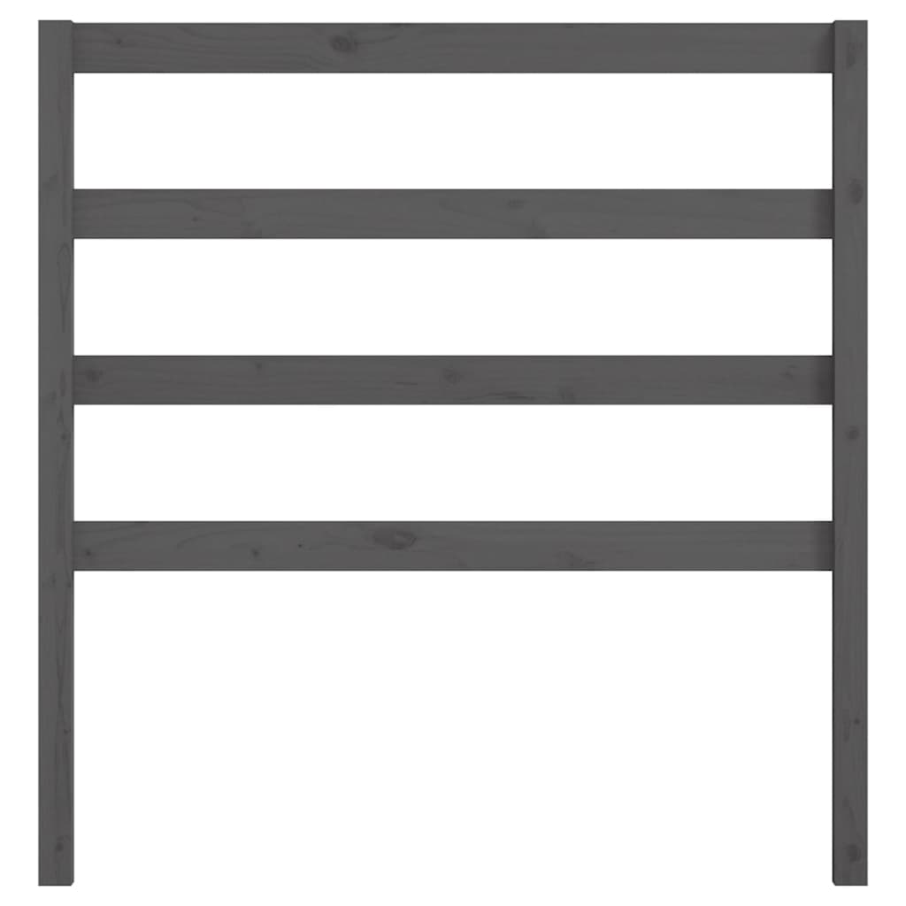 Bed Headboard Grey 95x4x100 cm Solid Wood Pine