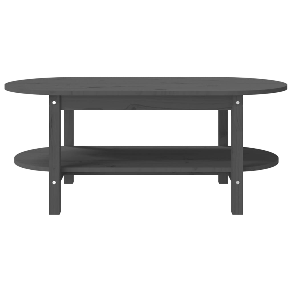 Coffee Table Grey 110x55x45 cm Solid Wood Pine