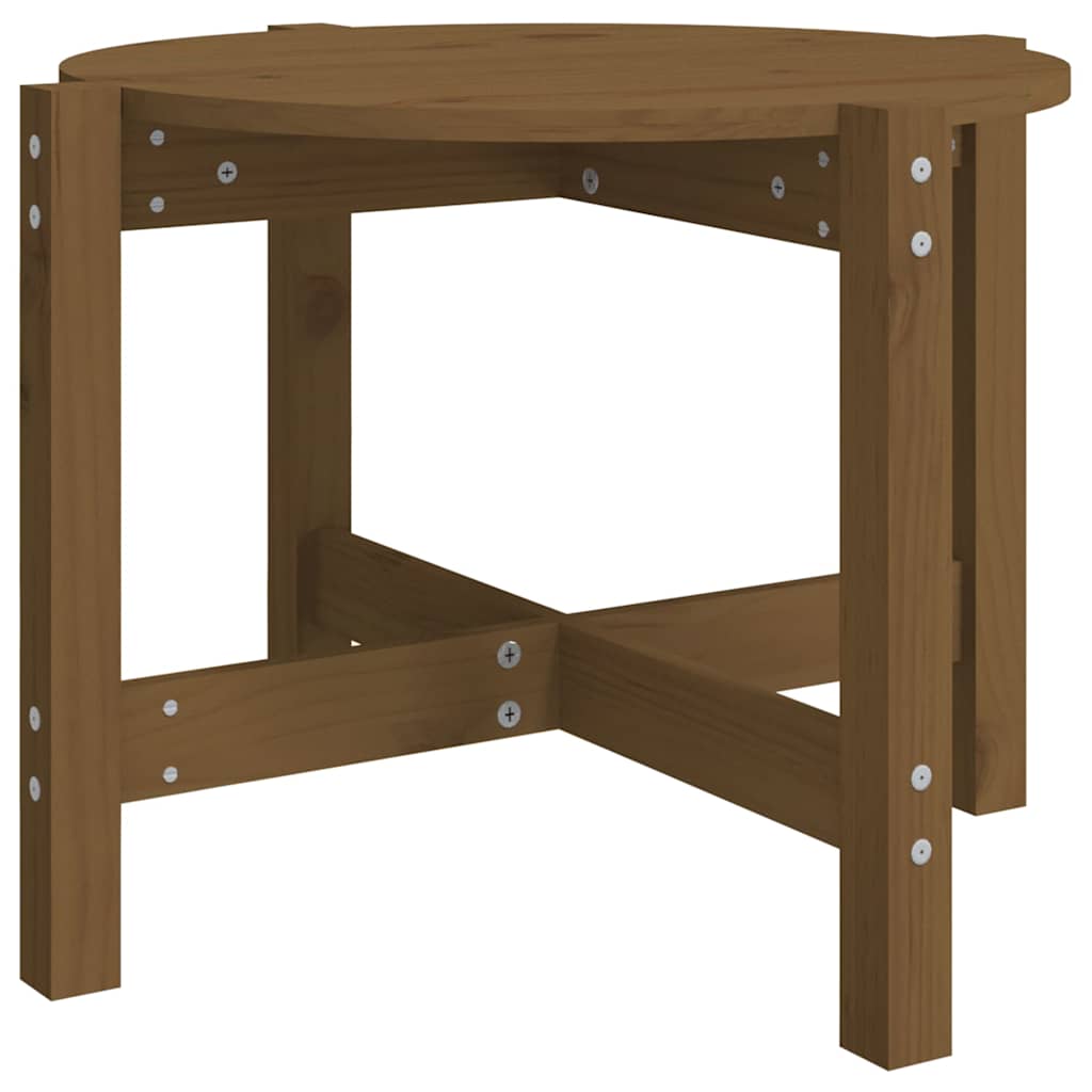 Coffee Table Honey Brown Ø 62,5x45 cm Solid Wood Pine