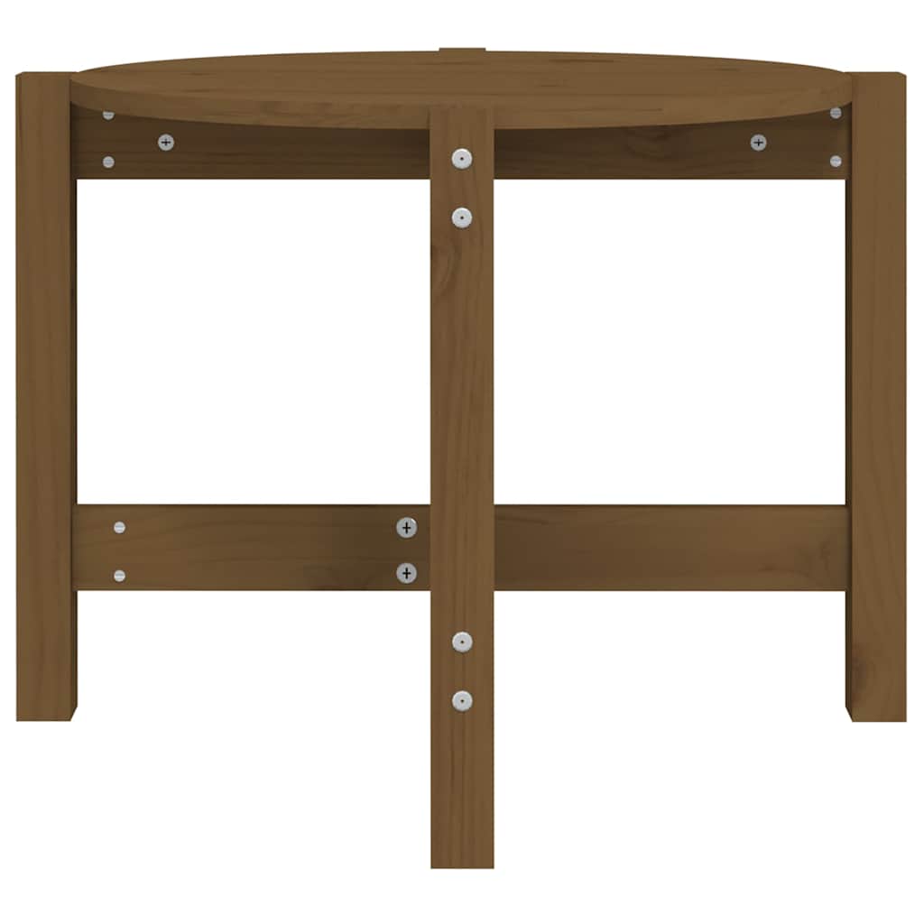Coffee Table Honey Brown Ø 62,5x45 cm Solid Wood Pine