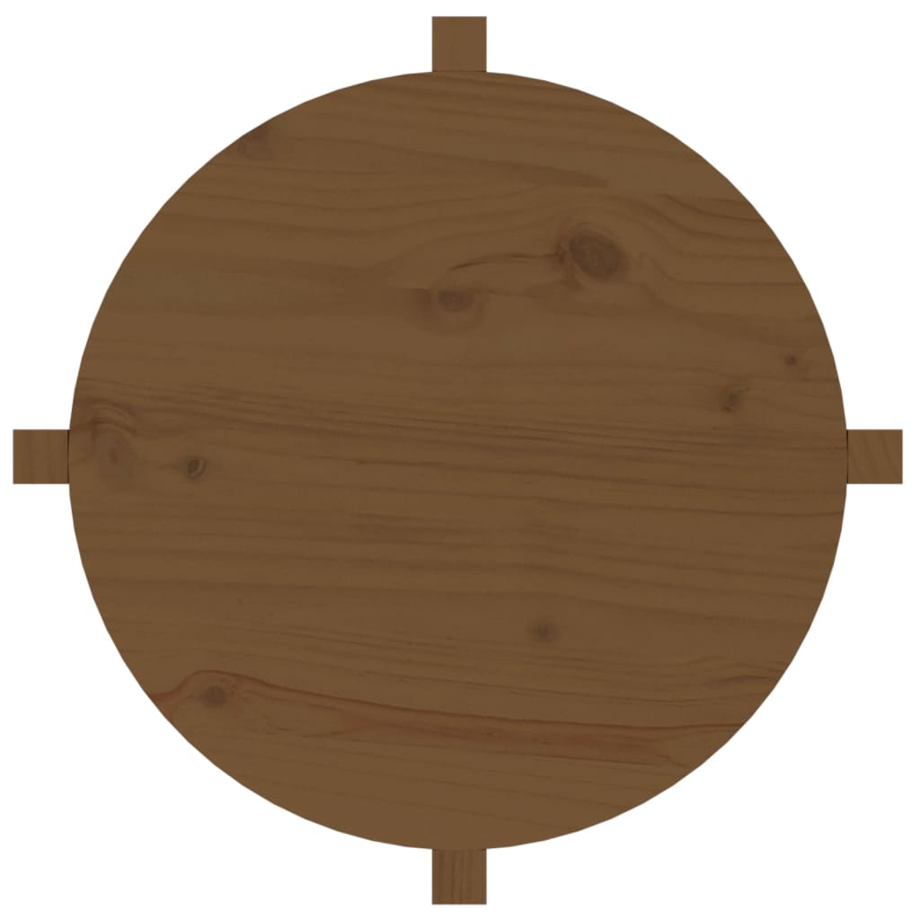 Coffee Table Honey Brown Ø 62,5x45 cm Solid Wood Pine