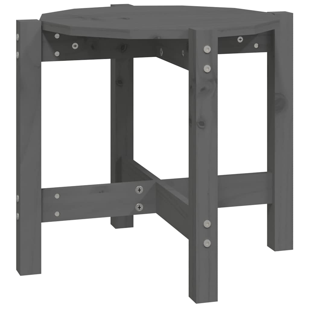Coffee Table Grey Ø 52,5x45 cm Solid Wood Pine